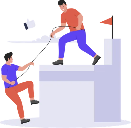 People helping each other  Illustration