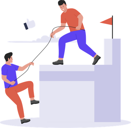 People helping each other  Illustration