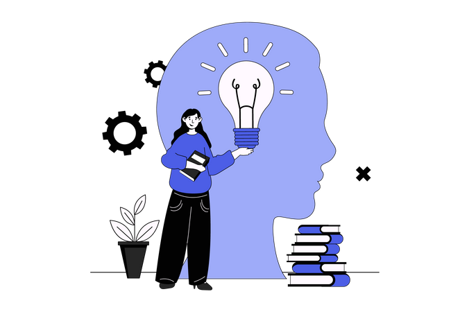 People improve skills  Illustration