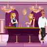 people in casino illustrations free