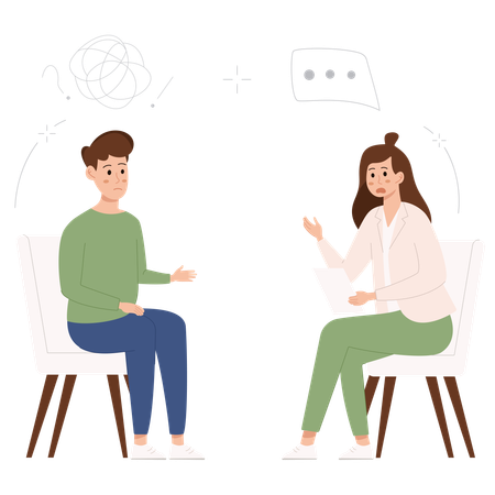 People in Counseling sessions  Illustration