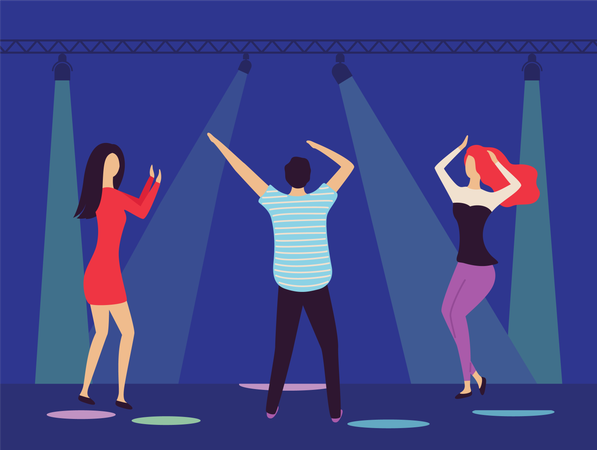 People in Night Club  Illustration