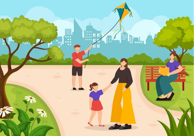 Outdoor Activity Vector Illustration With Relaxing On A Picnic Leisure Activities At Weekend And Active Recreation In Flat Cartoon Background Design Illustration
