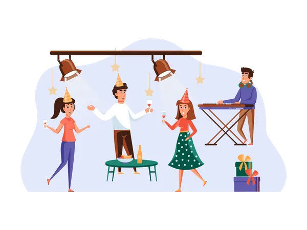 People in party Illustration