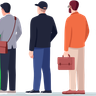 queue at atm booth illustration free download