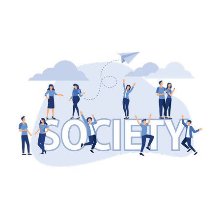 People in society Illustration