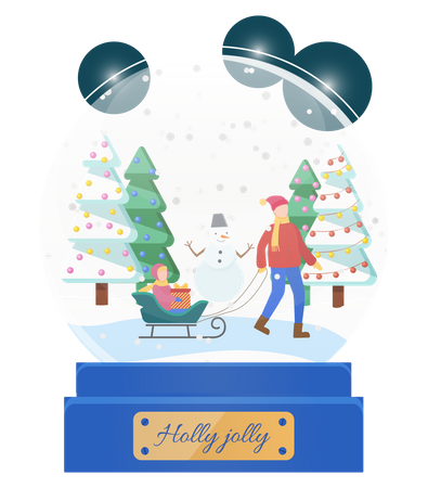 People in winter  일러스트레이션