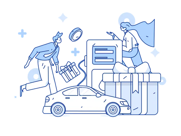 People investing in petrol pump business  Illustration