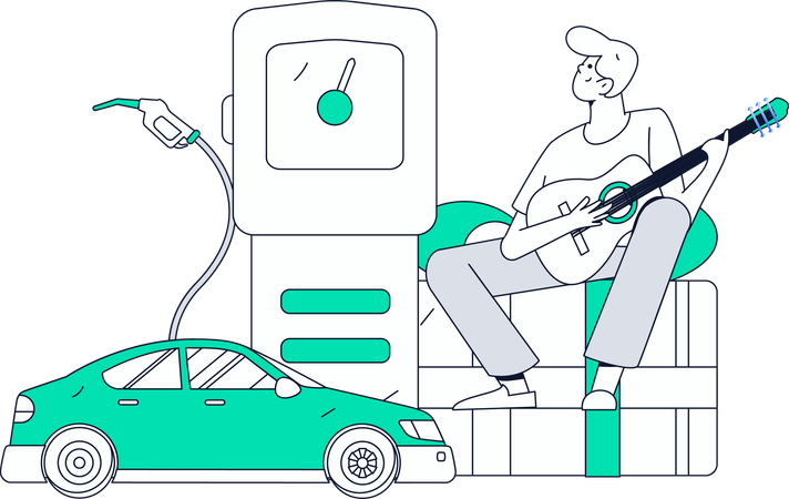 People investing in petrol pump business  Illustration