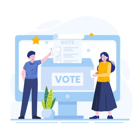 People invite public to vote in elections  Illustration