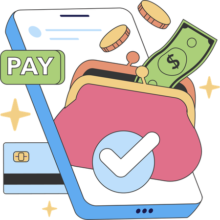 People is making digital payment  Illustration