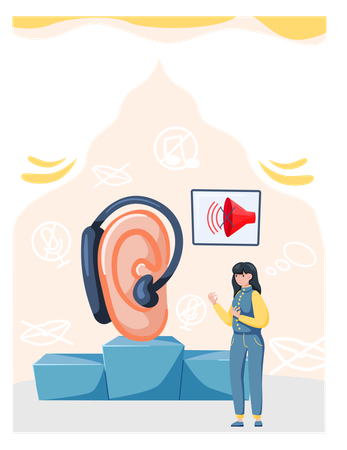 People learning foreign sign language  Illustration
