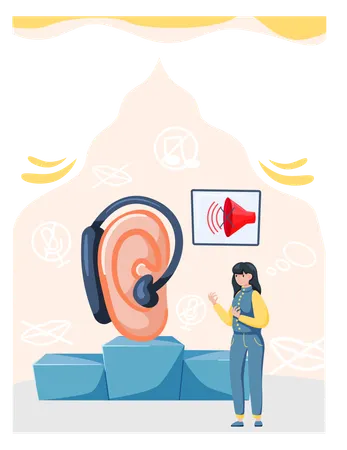 People learning foreign sign language  Illustration