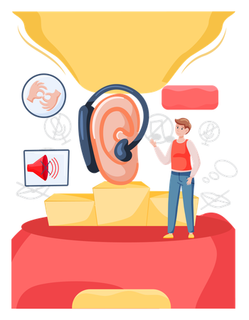 People learning foreign sign language  Illustration