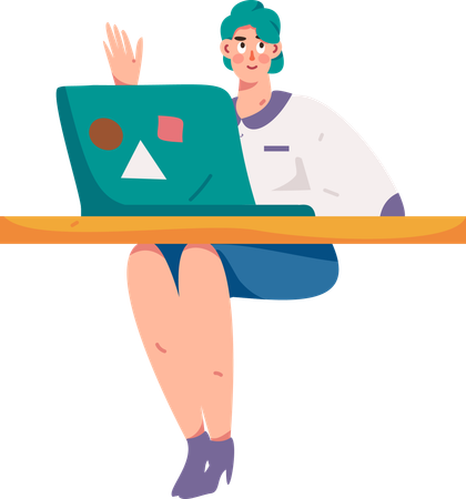 People likes to adopt remote working concept  Illustration