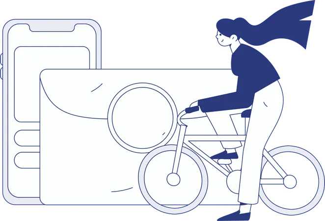 People making clothes shopping from website  Illustration