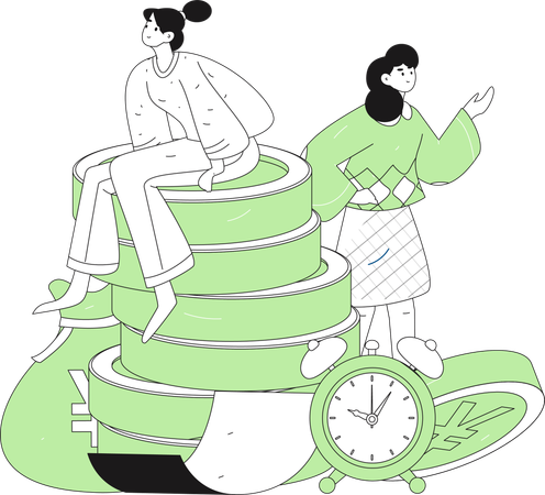 People making shopping purchases through card  Illustration