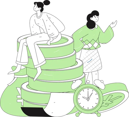 People making shopping purchases through card  Illustration