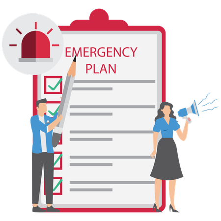 People making strategic plan  Illustration