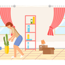 free moving to new house illustrations