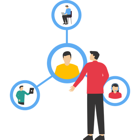 People network for business opportunity  Illustration
