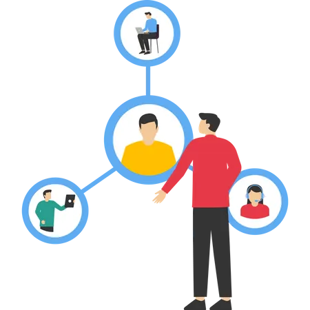 People network for business opportunity  Illustration