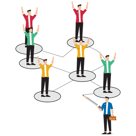 People networking for business opportunity  Illustration