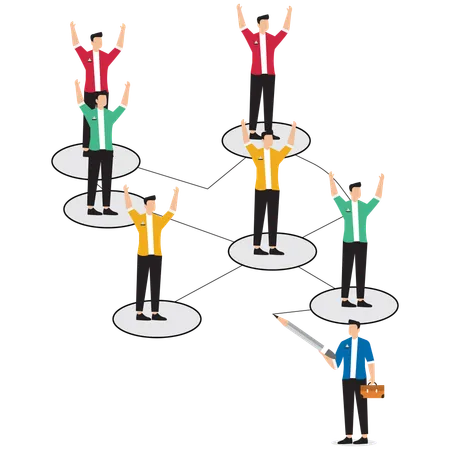 People networking for business opportunity  Illustration