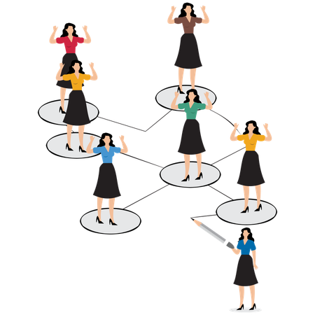 People networking for business opportunity  Illustration