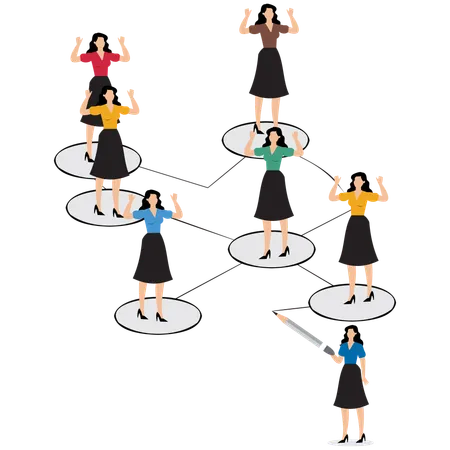 People networking for business opportunity  Illustration