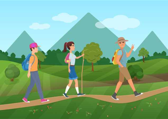 People on vacation  일러스트레이션
