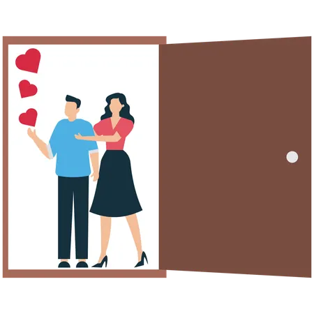 People opening Up to New Relationships  Illustration