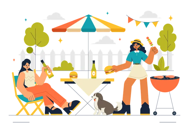 People Partying  Illustration