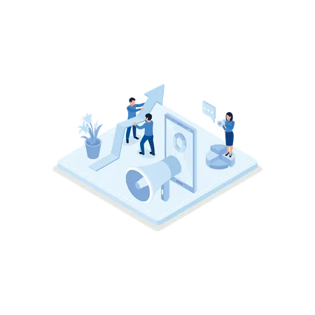 People Planning Business Strategy  Illustration