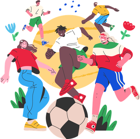 People playing basketball activity  Illustration