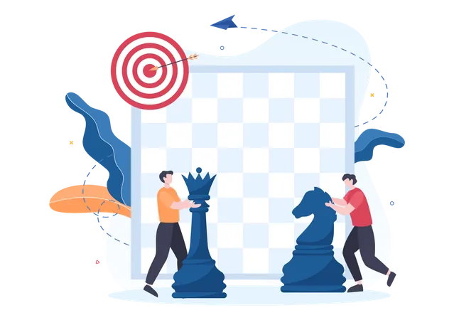 People playing chess Illustration