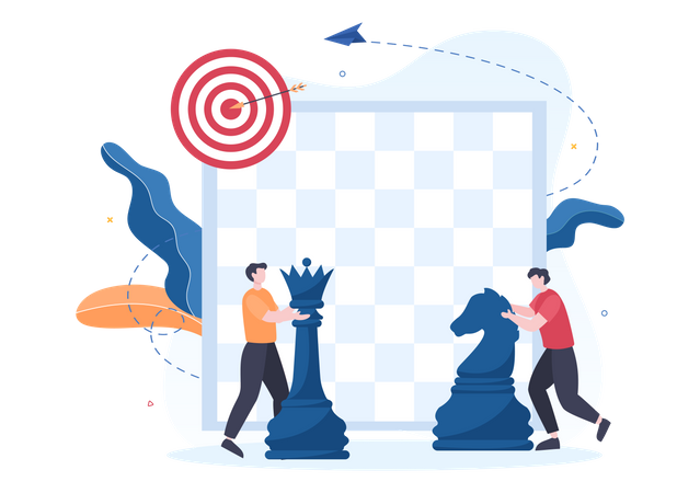 People playing chess  Illustration