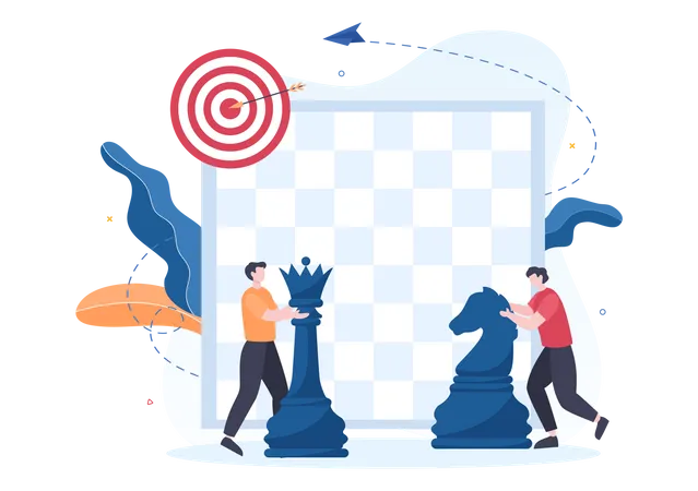 People playing chess  Illustration