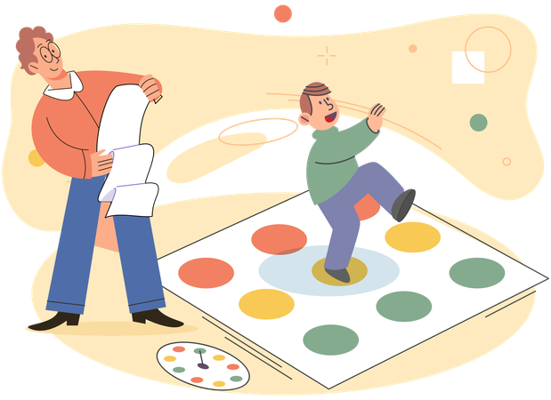 People playing games together create positive and uplifting environment  Illustration