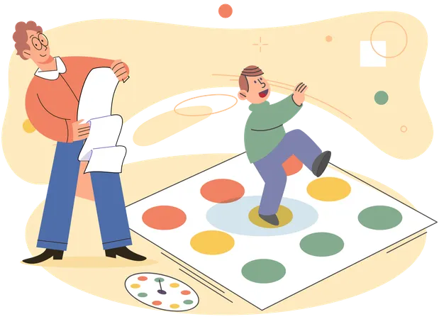 People playing games together create positive and uplifting environment  Illustration