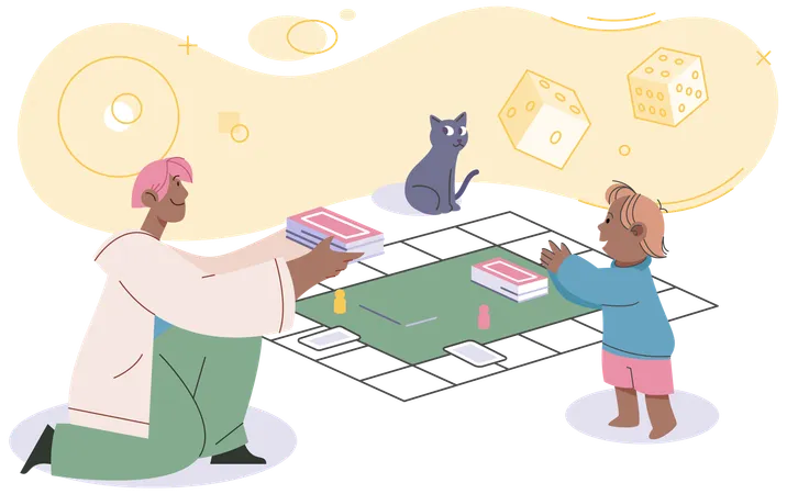 People playing games together forge deep connections and create unforgettable experiences  Illustration