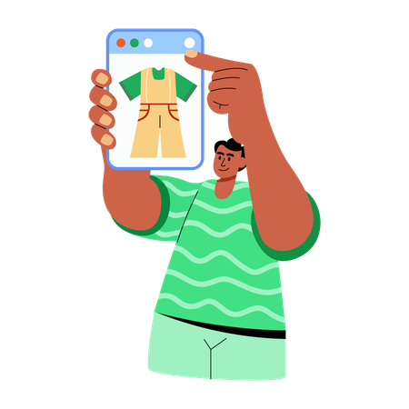 People promoting online product  Illustration