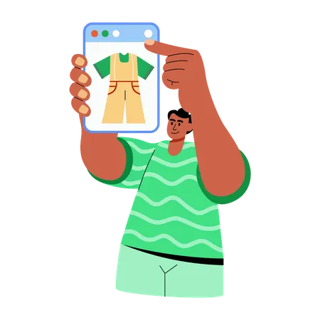 People promoting online product  Illustration