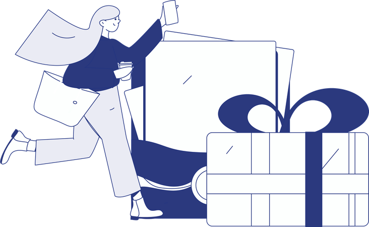 People receiving shopping coupons from online websites  Illustration