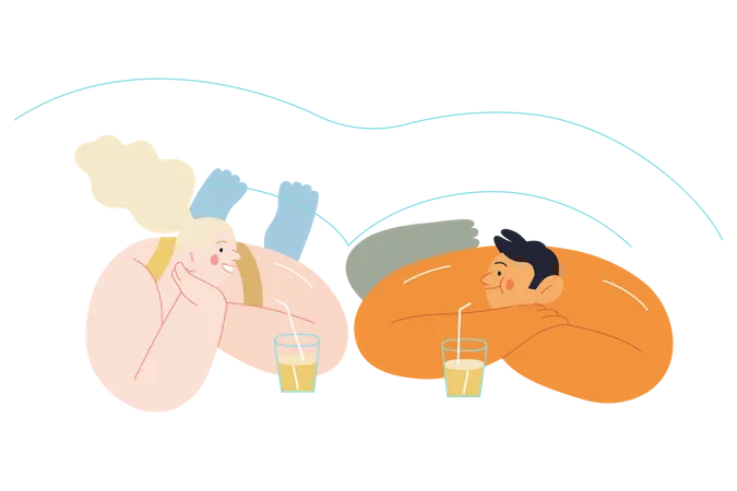 People Relaxing  Illustration
