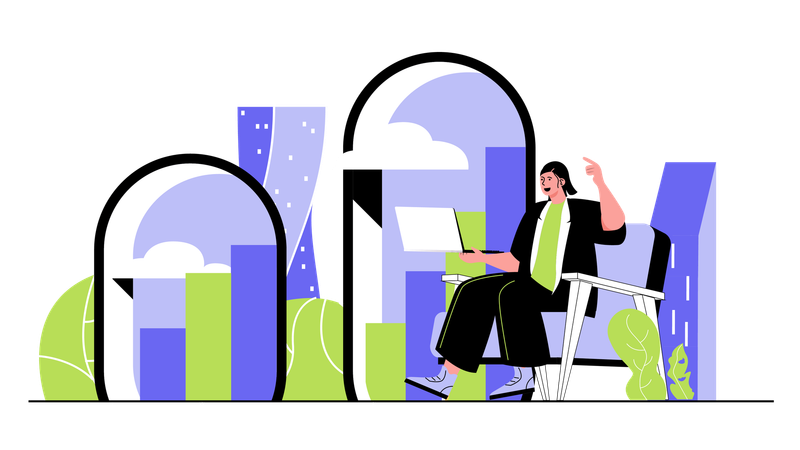 People researching statistics making financial business analytics accounting finance company  Illustration