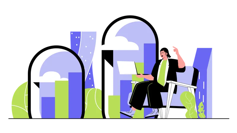 People researching statistics making financial business analytics accounting finance company  Illustration