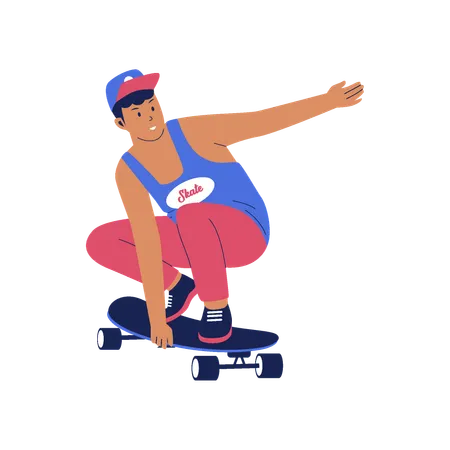 People riding skateboards  Illustration