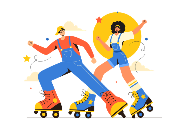 People Roller Sports  Illustration