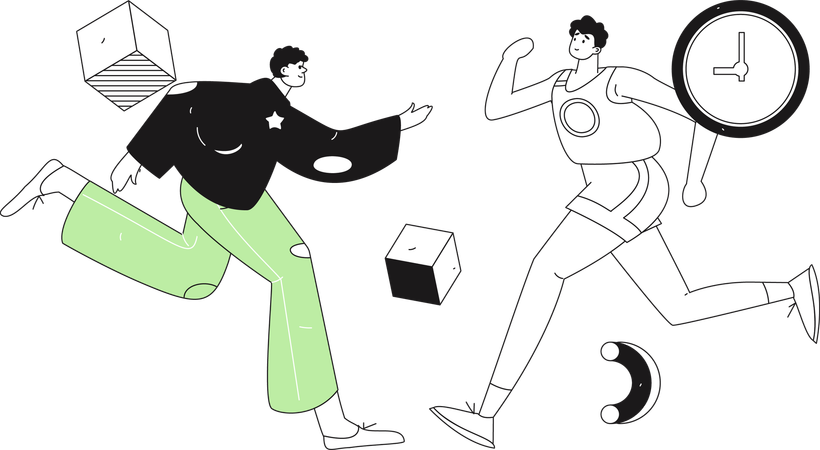 People running  Illustration